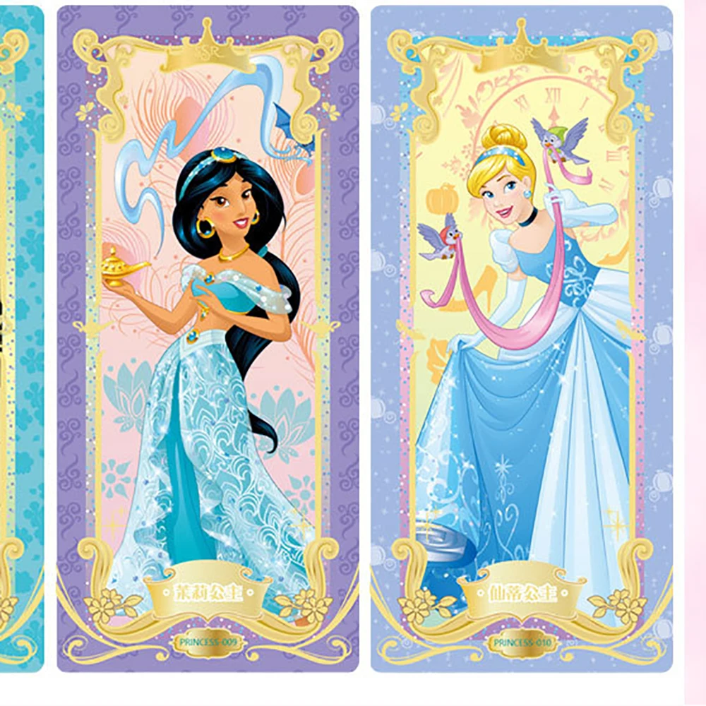 Original Disney Princess Snow White Cards Rare Fantasy Full Flash SSR GR Favorite Bookmark Card Kids Christmas Gift Table Game