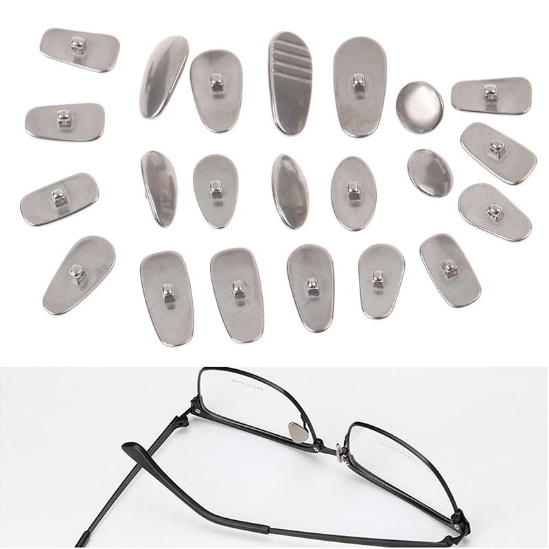 Hot Sale 1pair Nose Pads Titanium Teardrop Screw-in for Eyeglass anti Slip Retainer