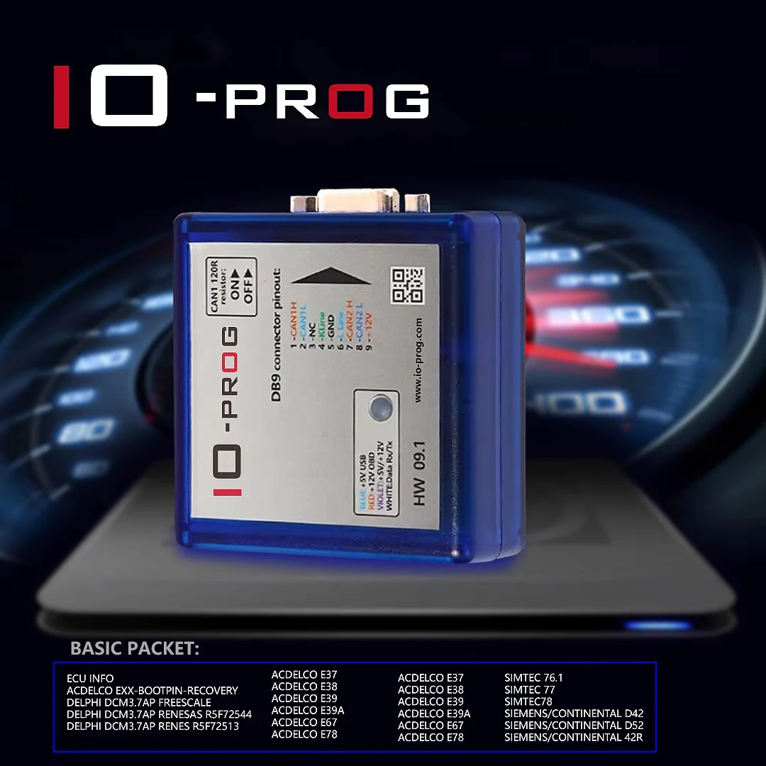 2026 Latest IO PROG ECU Programmer Full Version for GM Opel Ford PSA ECU BCM BSI EPS TCM OBD Bench BD9 Connector EEPROM Tool