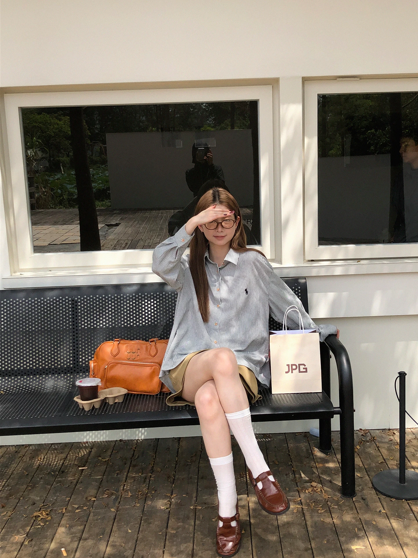 

Red Stripe Women's irt Loose Fit High nce Sensation Early Autumn Top Breathable Cotton Long Sve Ne