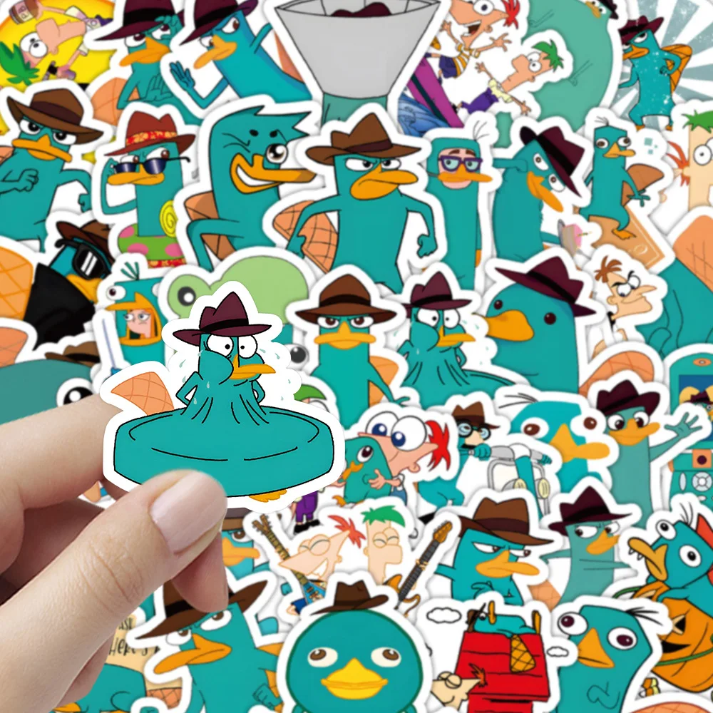 10/30/60 Buah Stiker Kartun Phineas And Ferb Lucu Stiker Grafiti Perry The Platipus Animasi Mainan Anak-anak Laptop Gitar Sepeda