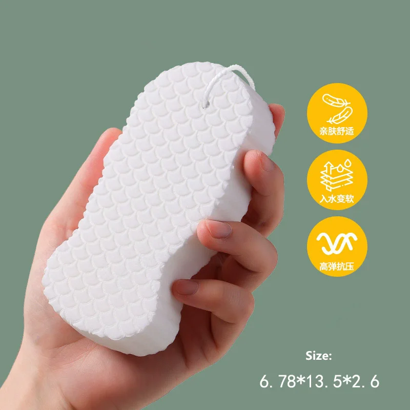 3D Fish Scale Baby Sponge Bath Liner Soft Scrubber for Infant Skin Friendly Bathing Tool view 5