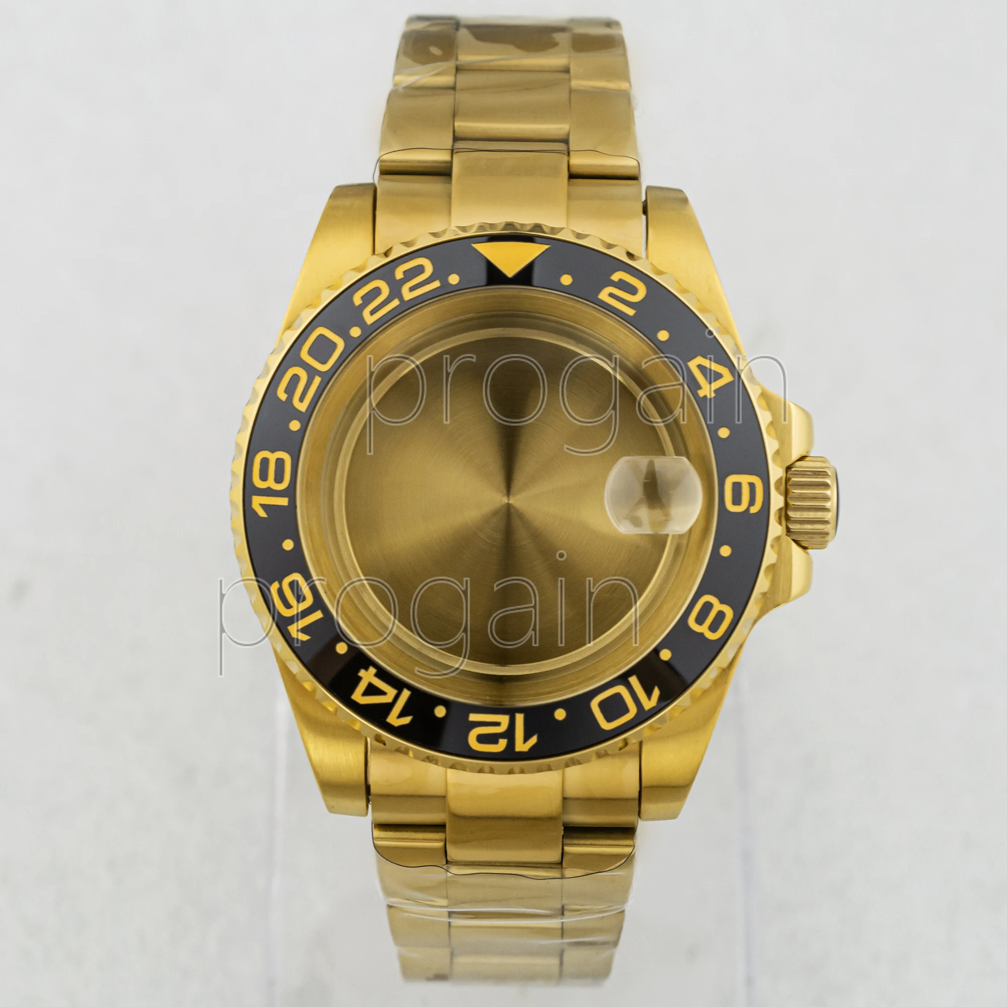 

High Quality 40mm Steel Watch Case Oyster Strap Sapphire Crystal NH35 Case For NH35 NH36 Nh34 Automatic Mechanical Movement