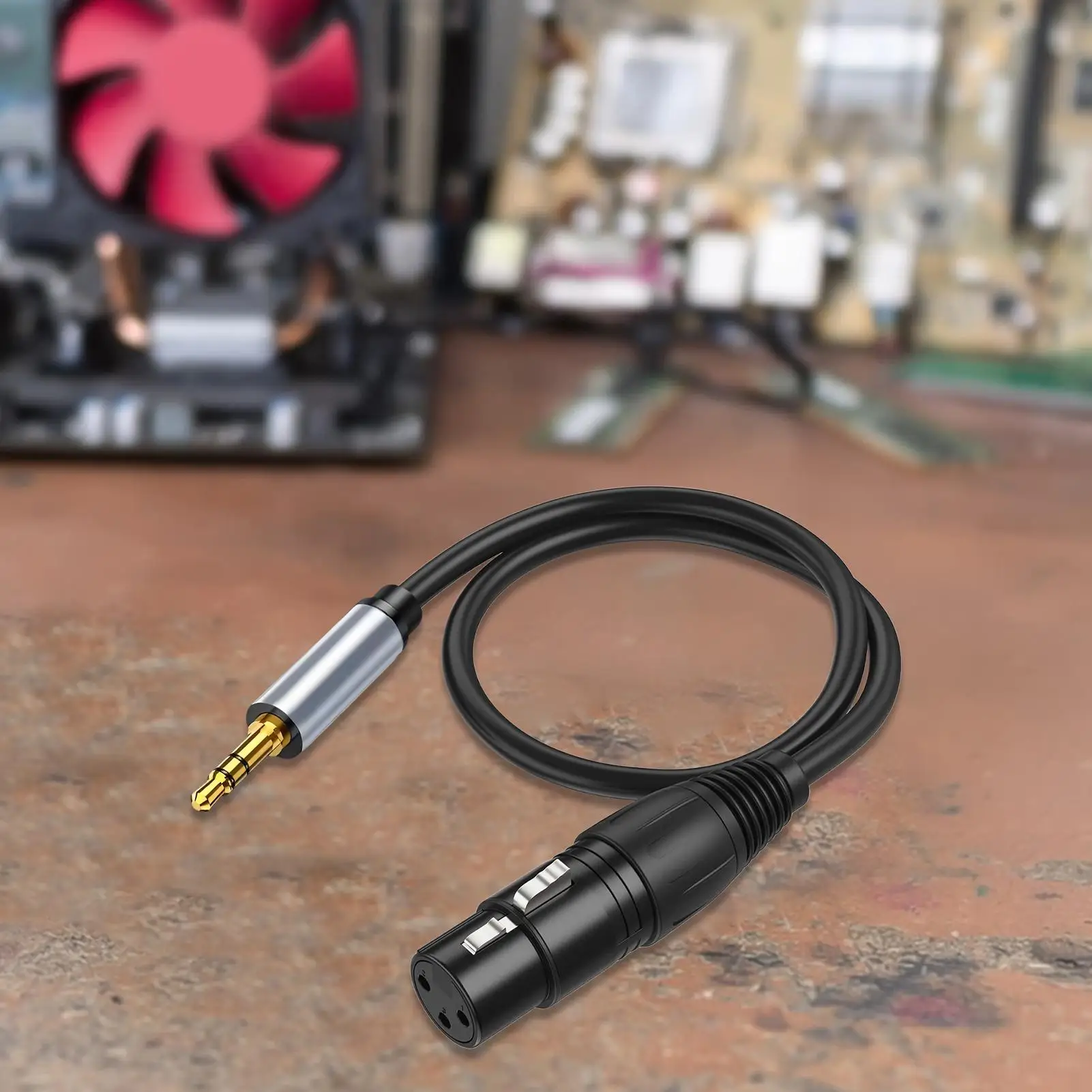 3.5mm 남성-XLR 여성 오디오 코드 믹서 코드 3.5mm 차폐 스테레오 남성-여성 와이어 무대 공연용 휴대용