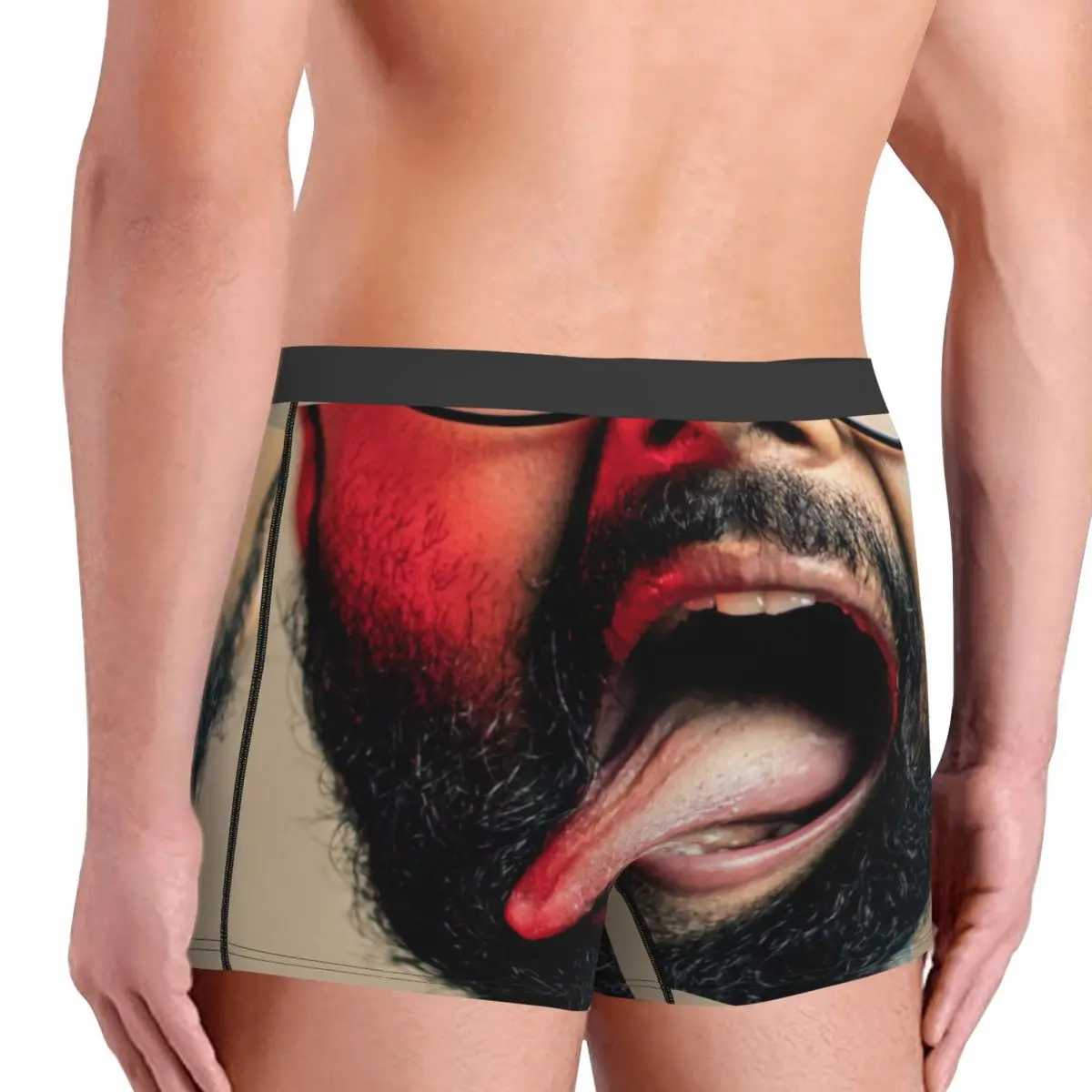 Funny Meme Rock Tongue Out Underwear Male Sexy Print Customized Boxer Shorts Panties Briefs Soft Underpants