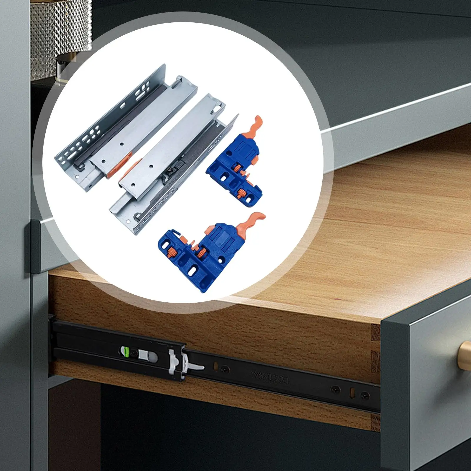 Metal Drawer Glides Silent Guide Set Full Extension Runner for Bedroom and Office Dresser Drawers Metal Drawer Glides Silent Guide Set Full Extension Runner for Bedroom and Office Dresser Drawers