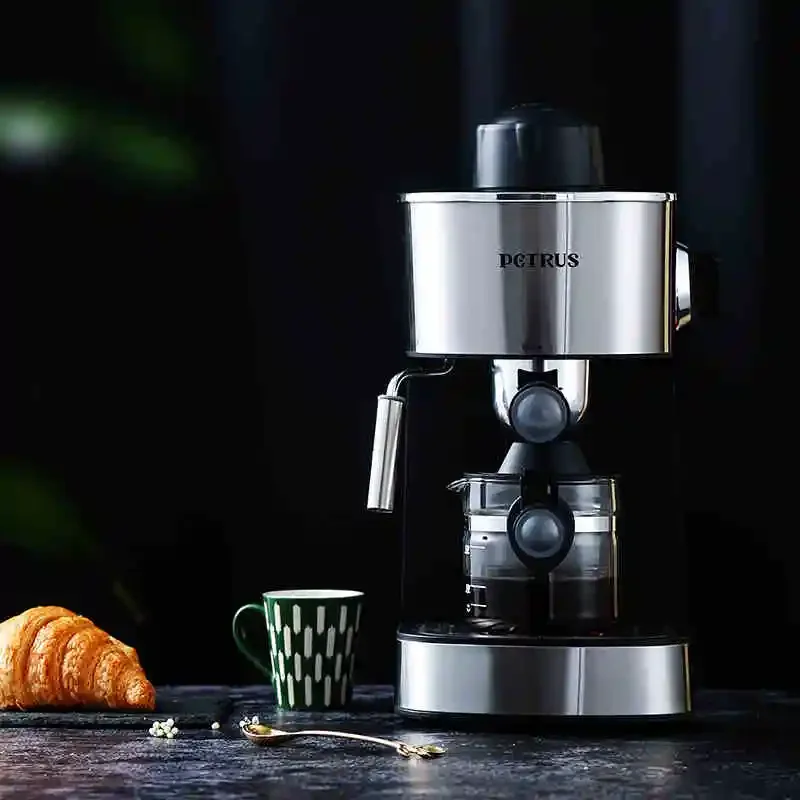 Cafeteira italiana, máquina de café expresso semiautomática para casa, com varinha vaporizada, tamanho mini e função completa, 220v