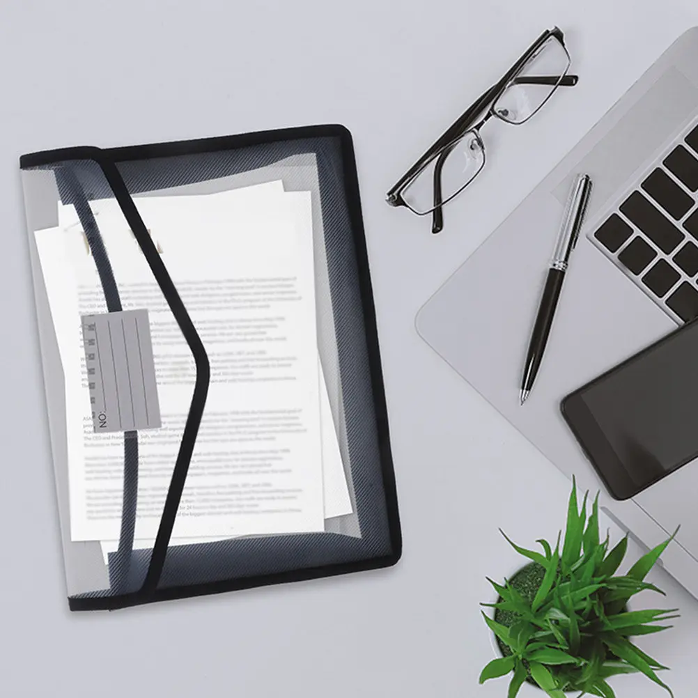 

3Pcs A4 Waterproof Document Bag Clear Transparent File Wallet with Buckle Closure for Contracts Certificates Lawyers Teachers