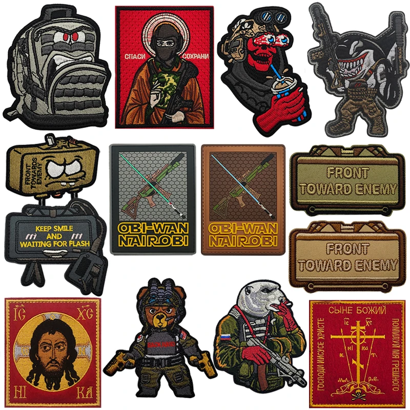 New Design Embroidered Tactical Armband Russian God of War And Front Toward Enemy Badge Pack Accessories Backpack Patch