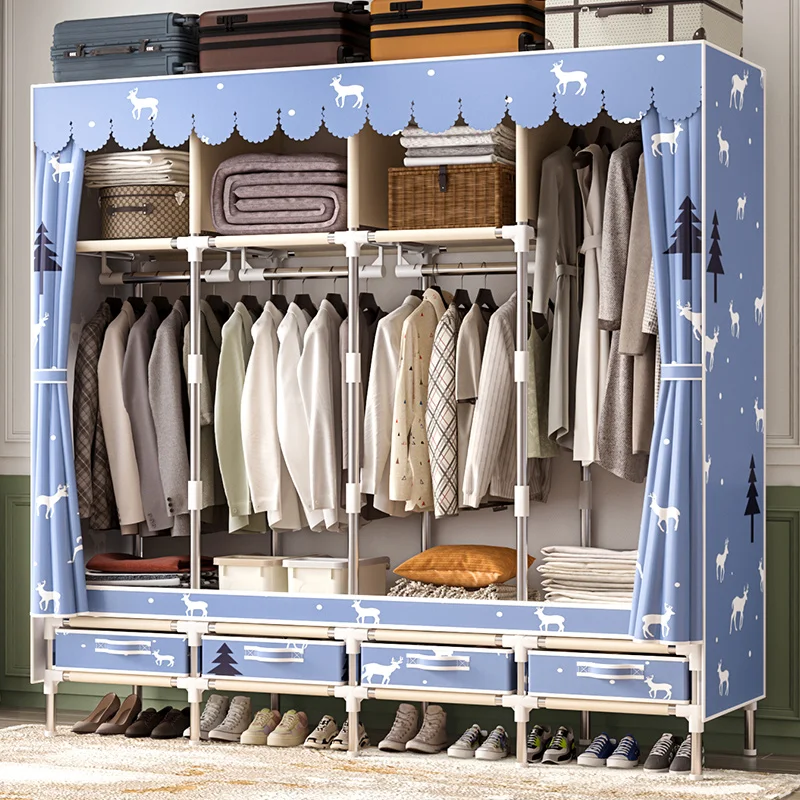 Cloth wardrobe, simple, home, bedroom, rental room, strong, durable, small apartment, economy, storage, cloth wardrobe