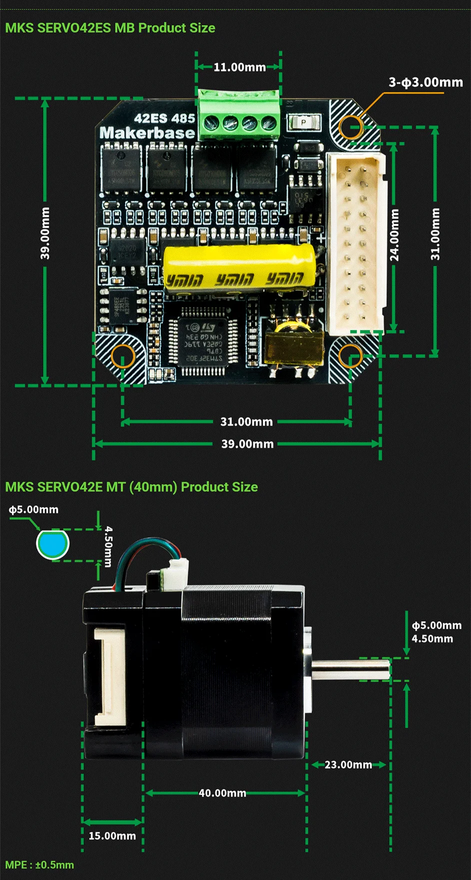 Makerbase MKS SERVO42ES NEMA17 Closed-Loop-Schrittmotortreiber für CNC-3D-Drucker, Gen_L FOC, leise und effizient – Detail 15