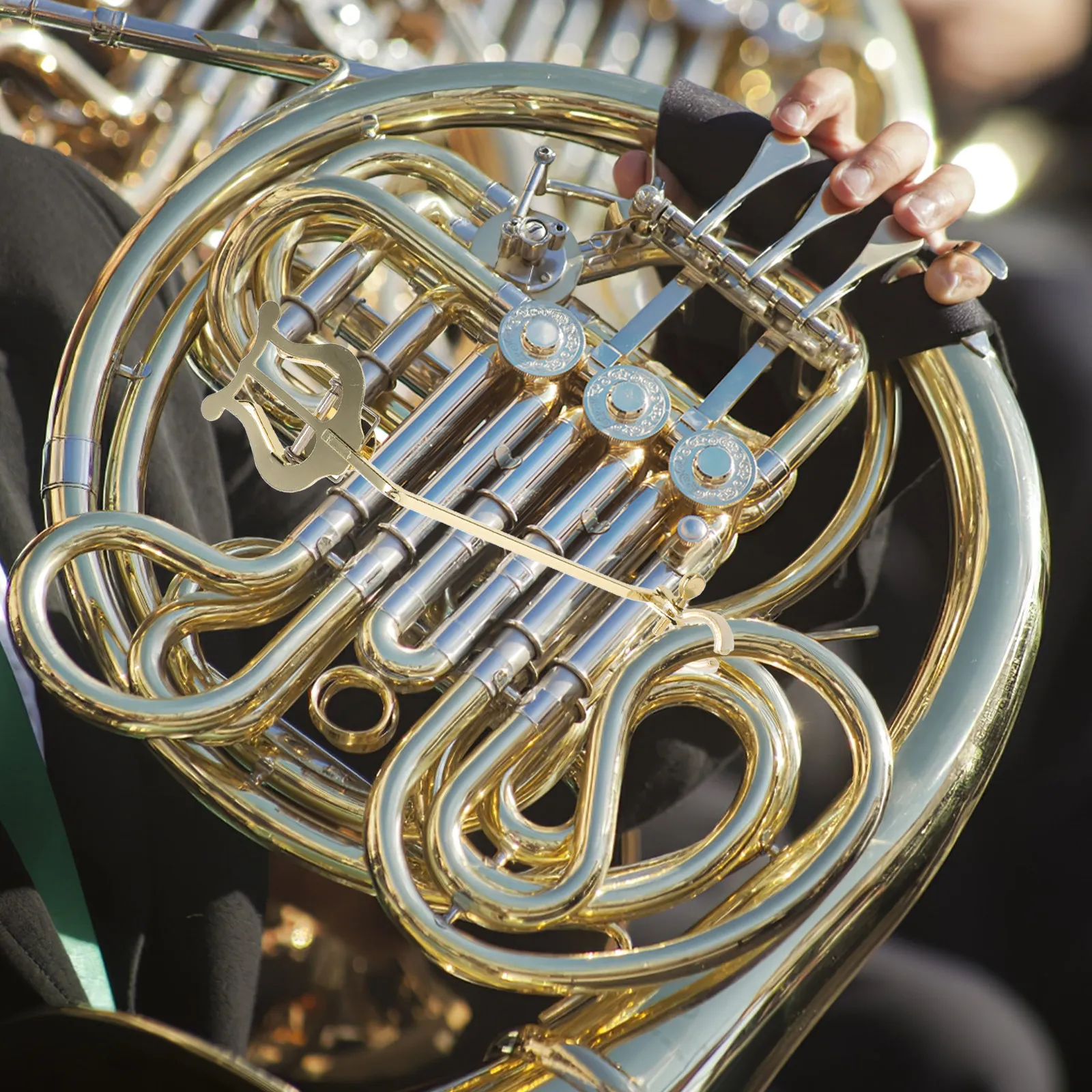 French Horn Marching Lyre Clam - Musical Instrument French review and price