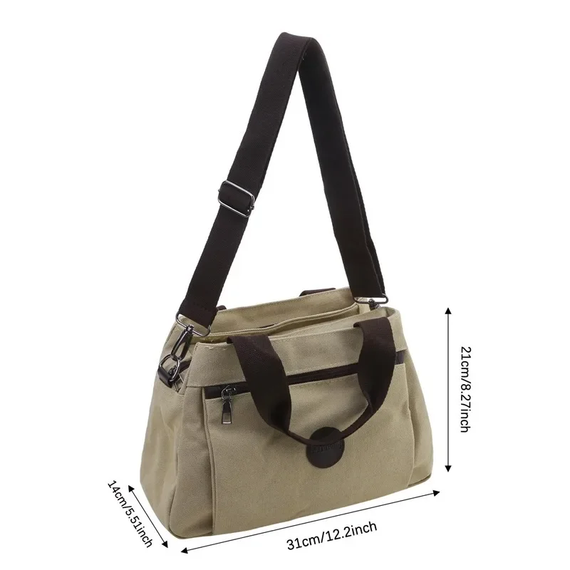 Sports Canvas Bag Women Handbag Casual Shoulder Messenger Crossbody Tote Bag Large Capacity Bags