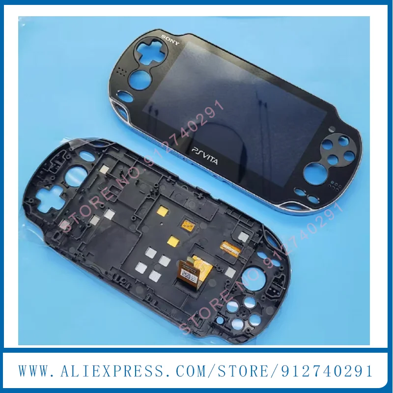 Czarno-biały kolor Nowy OLED do Playstation PS Vita PSV 1000 1001 1004 Ekran LCD z dotykiem (digitizerem) i ramką — zdjęcie produktu 4