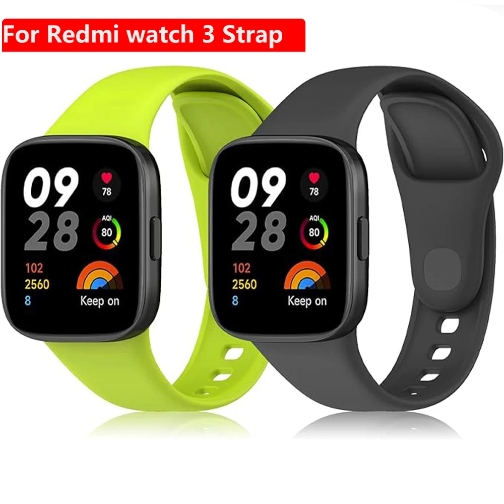 Original Strap ForXiaomi Redmi Watch 3 Silicone Wristband Bracelet For RedMi Watch3 Smart Watchband Smartwatch Official Straps