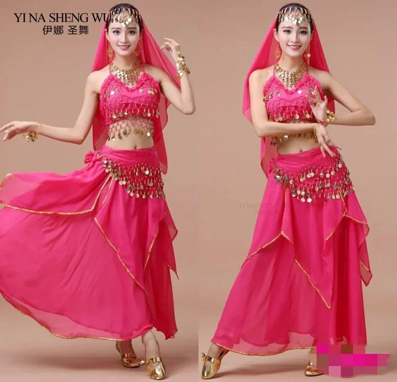 

Индийский костюм для танца живота для взрослых, египетский костюм для танца живота, Болливудская одежда, юбка для танца живота, 7 шт./компл., новинка