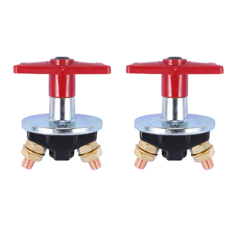 2X 1500 Amp Fixed Key Battery Isolator Cut Off Kill Switch 12V / 24V Heavy Duty Electrical Switch