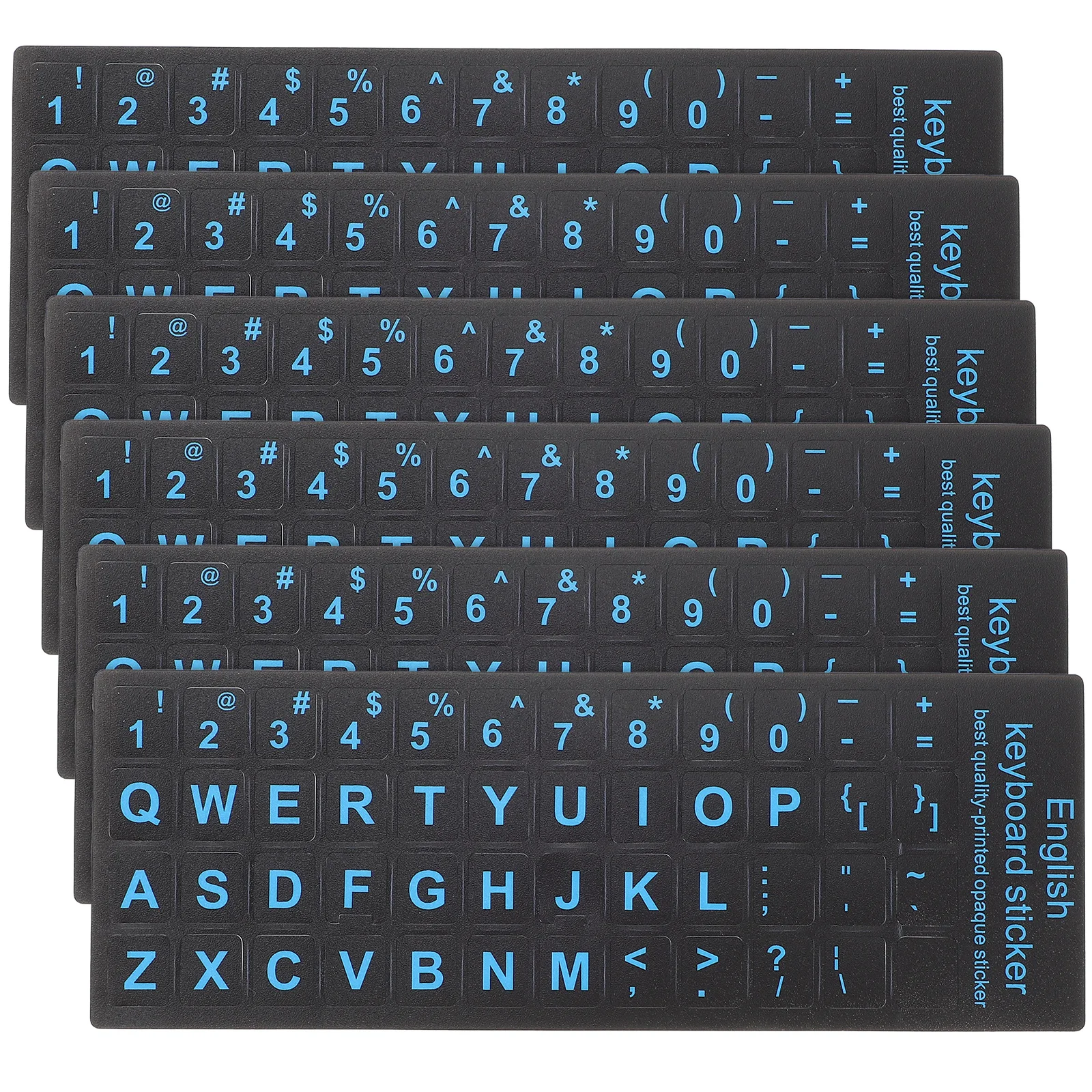

6 Pcs Keyboard Stickers Laptop Letter Replacement English Universal Durable Tear Off Font Easy Distinguish Gift