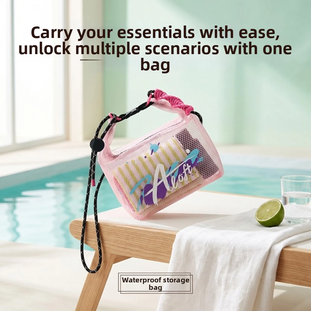 New Transparent Travel Toiletry Bag Drawstring Waterproof Beach Bag PVC Portable Cosmetic Bag Outdoor