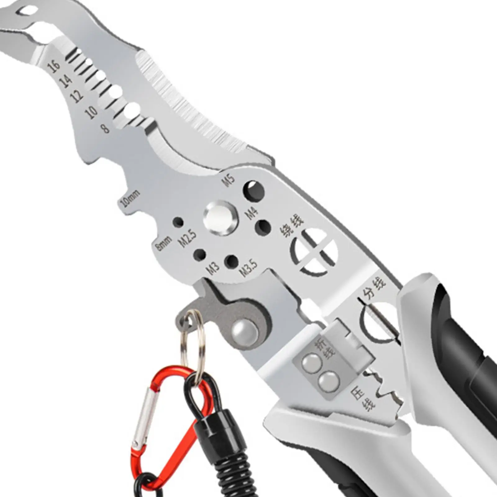 Wire Stripper Multipurpose Durable Electrician Plier Portable Cable Cutting Tool for Cutting Winding Pulling Pressing Supplies