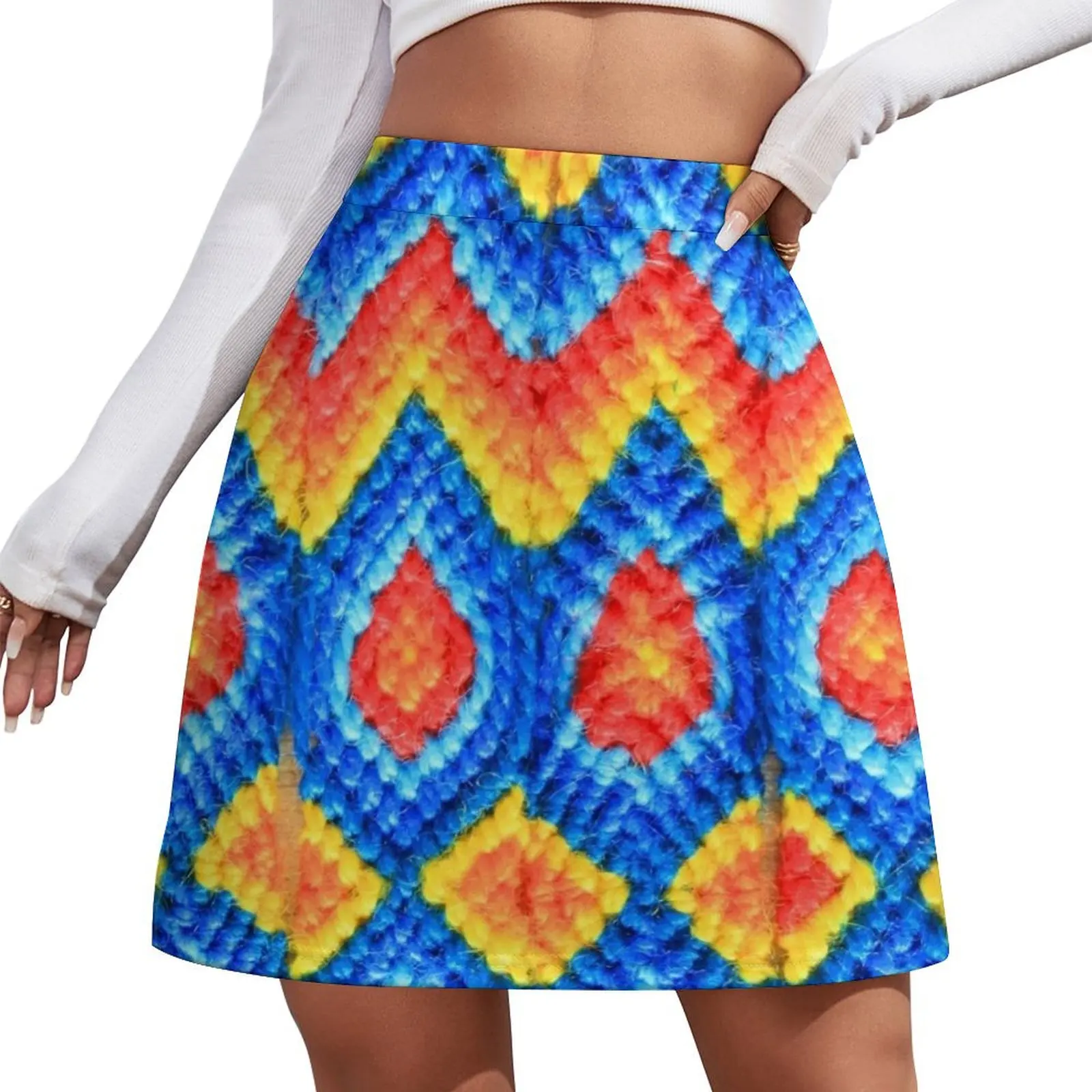 

Женская летняя мини-юбка с рисунком браслета