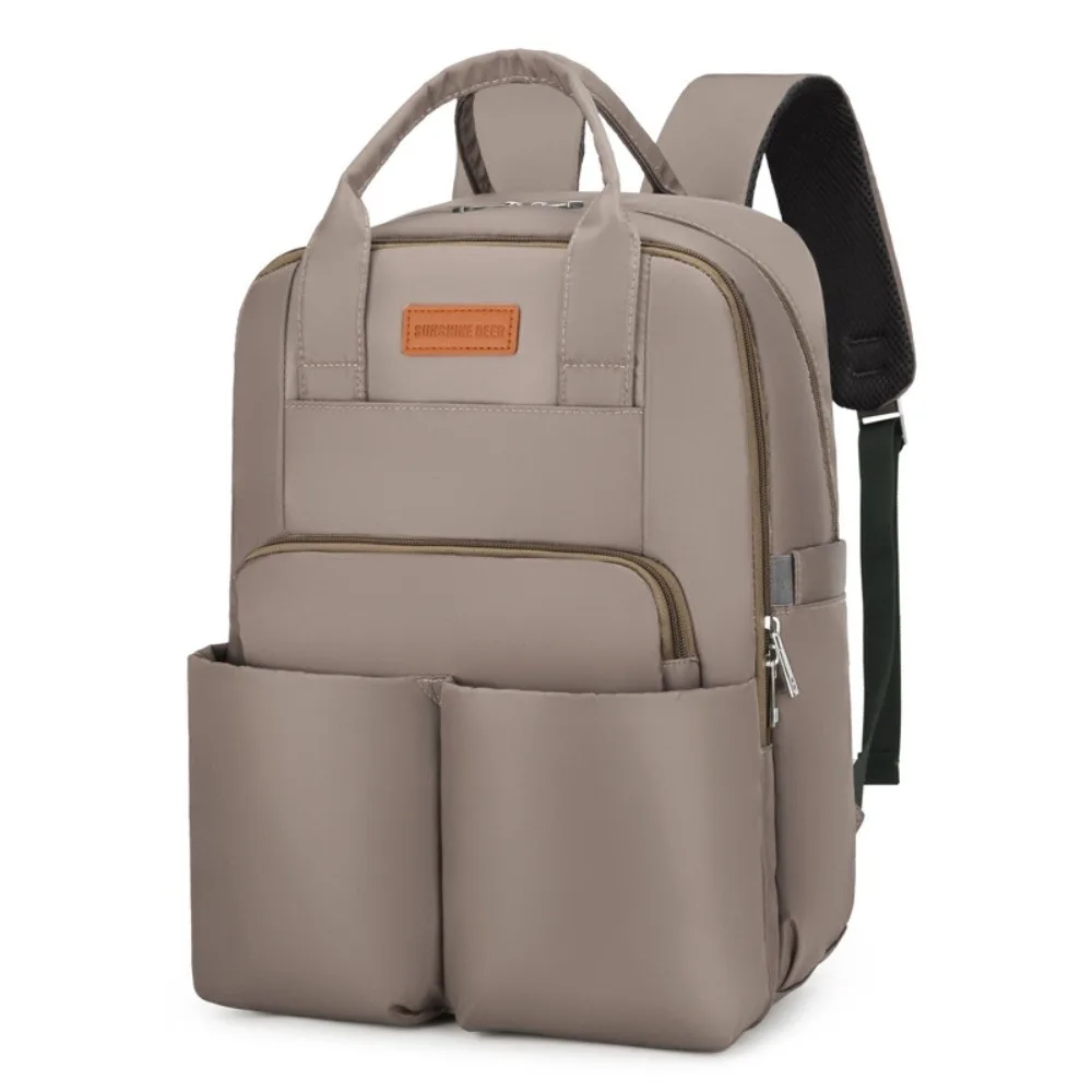 Simple Large Capacity Mommy Bag with Bottle Insulation Bag Waterproof Backpack Multifunctional Storage Bag Travel