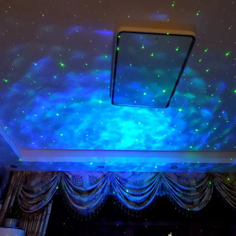 LED Party Light Starry Ocean-Wave Projector Night Light Sound Control Atmosphere Colorful Light Full Of Star Night Light