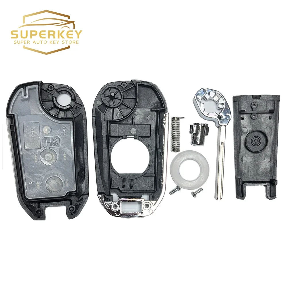 Superkey farol meio remoto chave escudo caso para peugeot 208 2008 301 308 508 5008 rcz para citroen c-elysee C4-Cactus