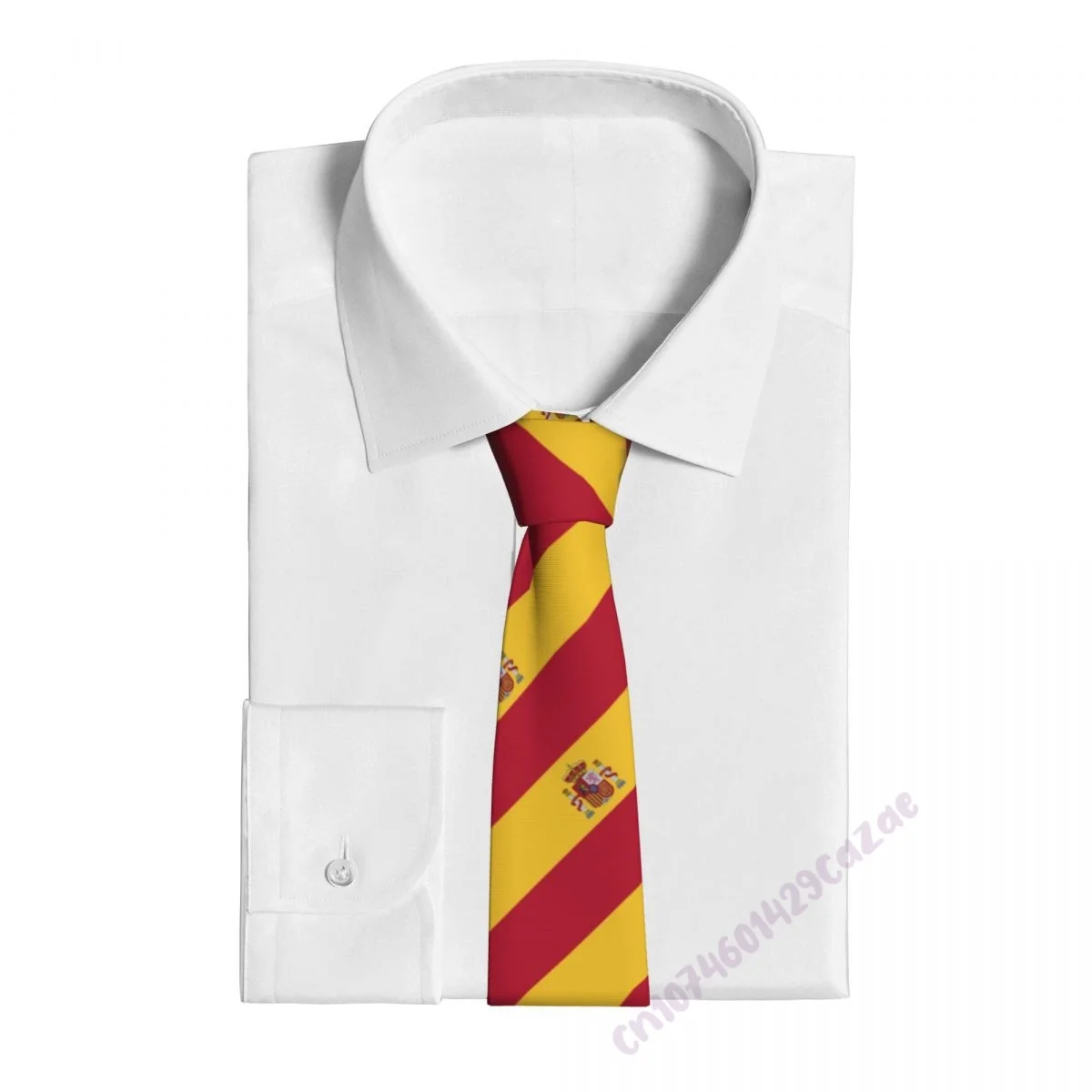 Spanje Vlag Stropdassen Voor Mannen Vrouwen Casual Plaid Stropdas Suits Slim Bruiloft Stropdas Gravatas Voor Gift Trots