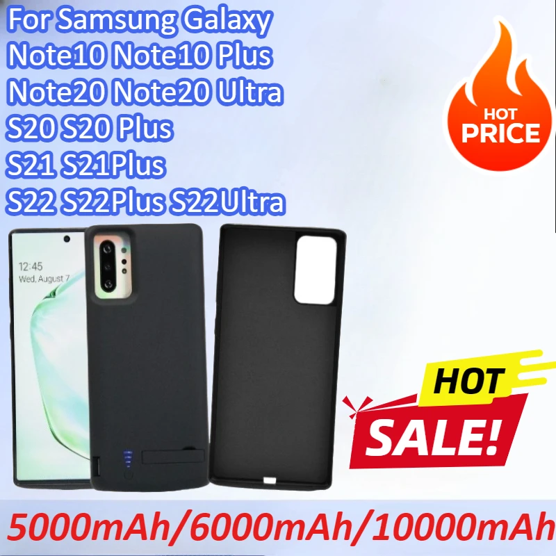 

5000mAh/6000mAh/10000mAh Battery Charger Case for Samsung Galaxy S8 S9 S10 S20 S21 S22 Plus/ Note10 20 Plus Ultra