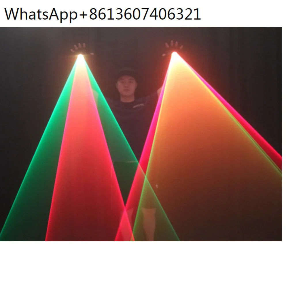 Red 650nm 150mw+Green 532nm 50mw Laser Gloves Vortex Bar Nightclub Glove LED