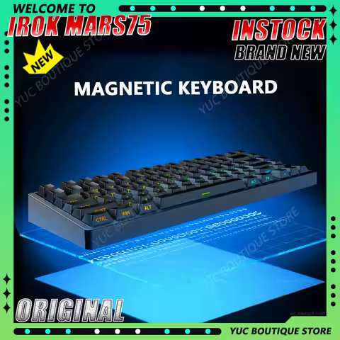 NEW IROK Carotmas Mars75 Pro Gaming Keyboard Magnetic Switch Keyboard 8K RT0.001mm Low Delay ARGB Gasket Ergonomic Custom 75%