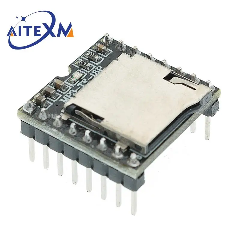 Mini MP3 Player Modul Board MP3 Audio Voice Decode Board Für Arduino Unterstützung TF Karte U-Disk IO/serielle Port/AD Player