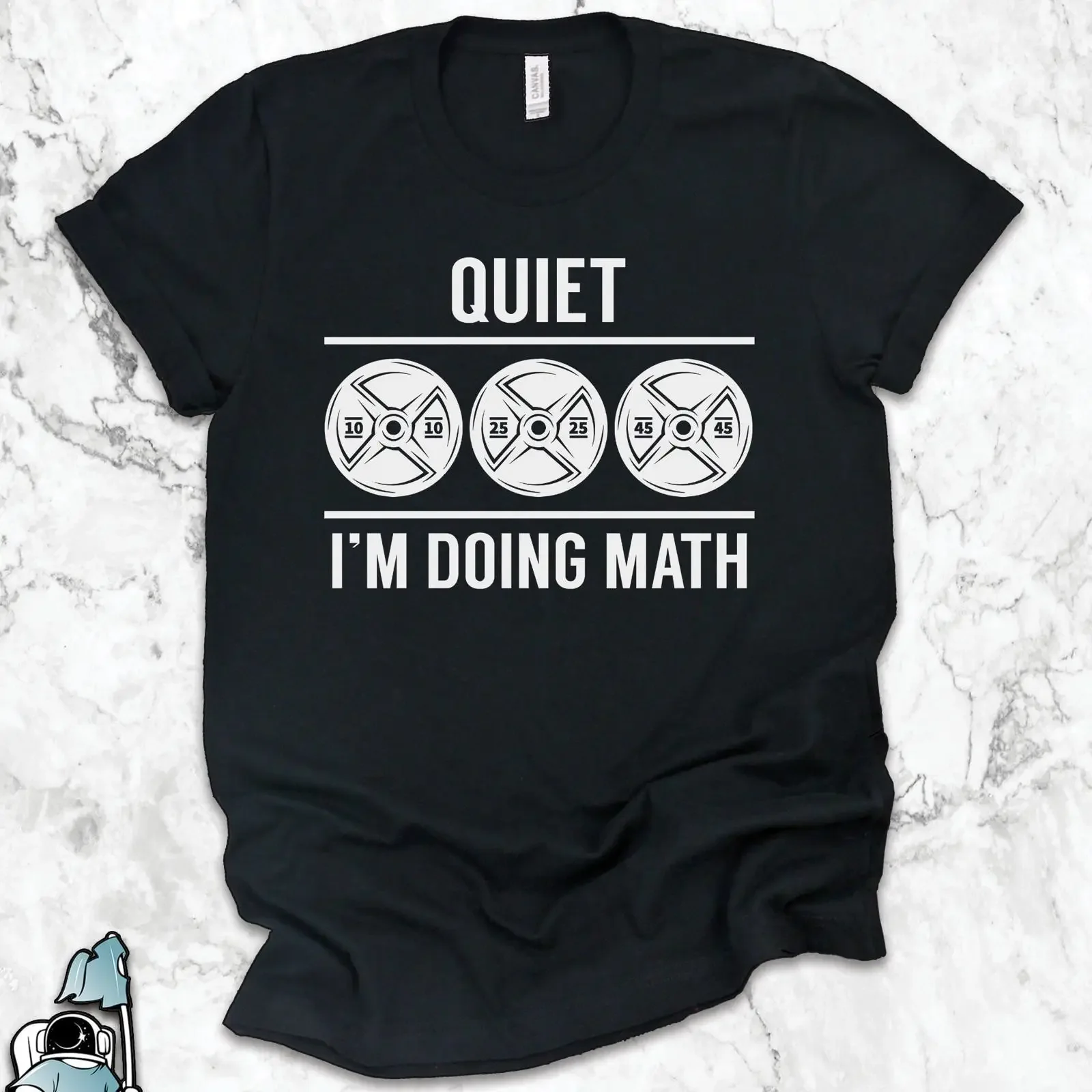 Weightlifting Doing Math T Shirt Gym s Funny Powerlifter Trainer Lifting  vintage Washed fashion Versatile Casual Soft