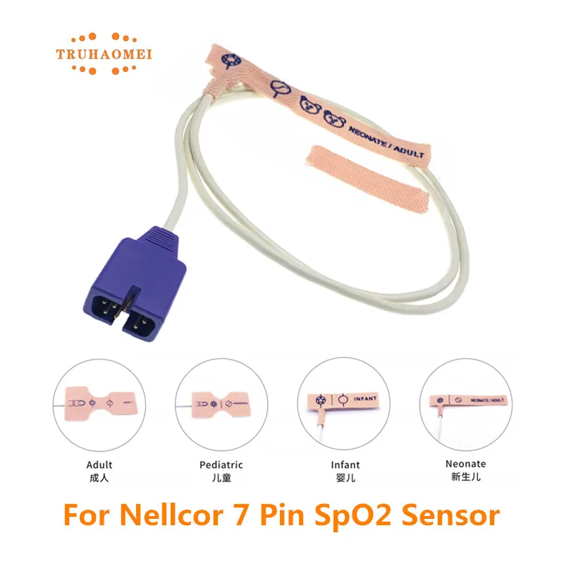 10 PCS Disposable SpO2 Sensor Adult Neonatal Size For Nihon Kohden Nonin GE Ohmeda Trusignal