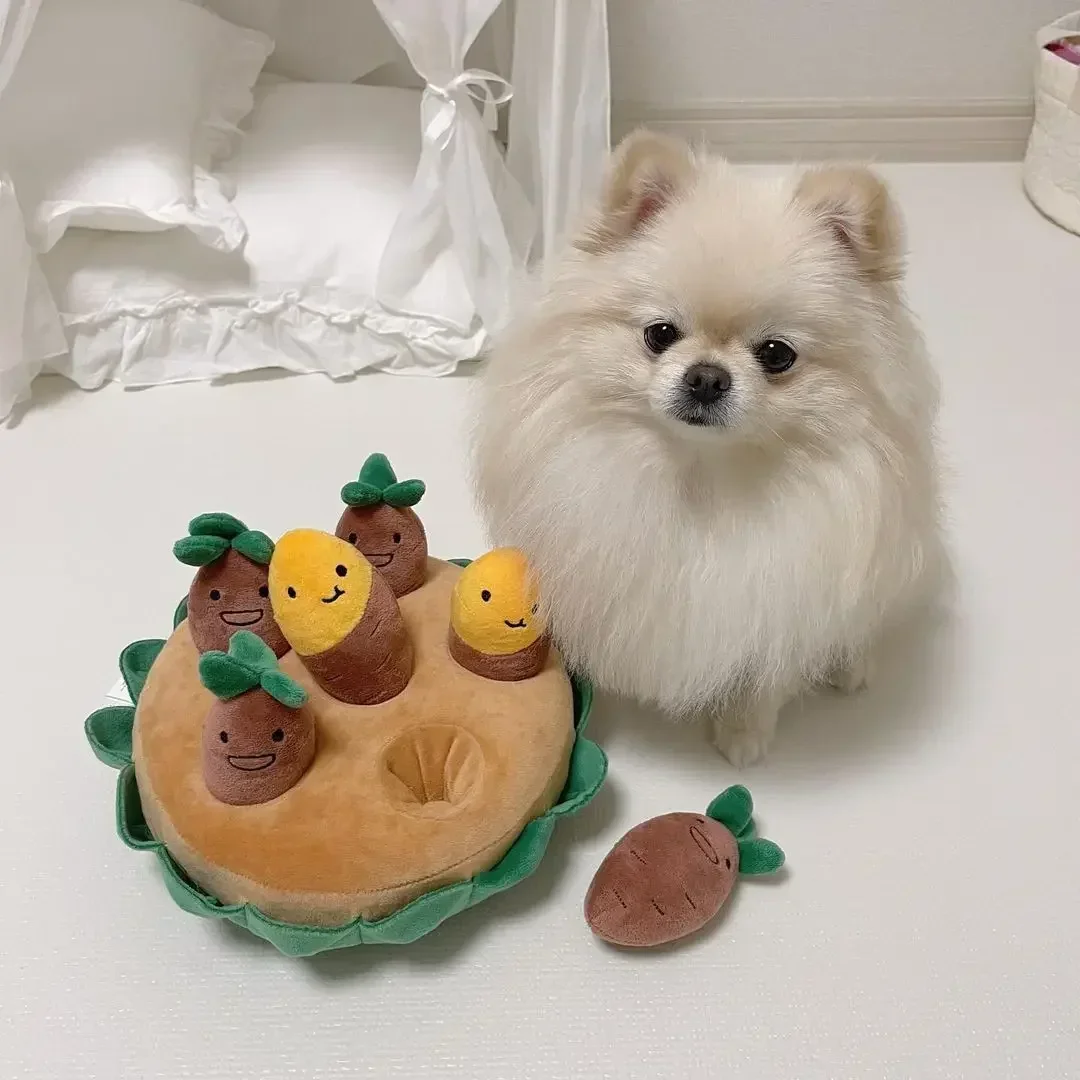 Set Toys Squeaky Ins Pet Funny Chew Food Toy Dog Sweet Pull Potato Hidden Interactive