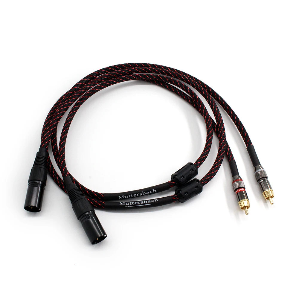 ไฮไฟ RCA ไปยัง XLR 1คู่สายออดิโอตัวผู้-ตัวเมีย (ตัวผู้เป็นตัวผู้)/0.5ม. 1ม. 1.5ม. 2ม. 3ม. 5ม.