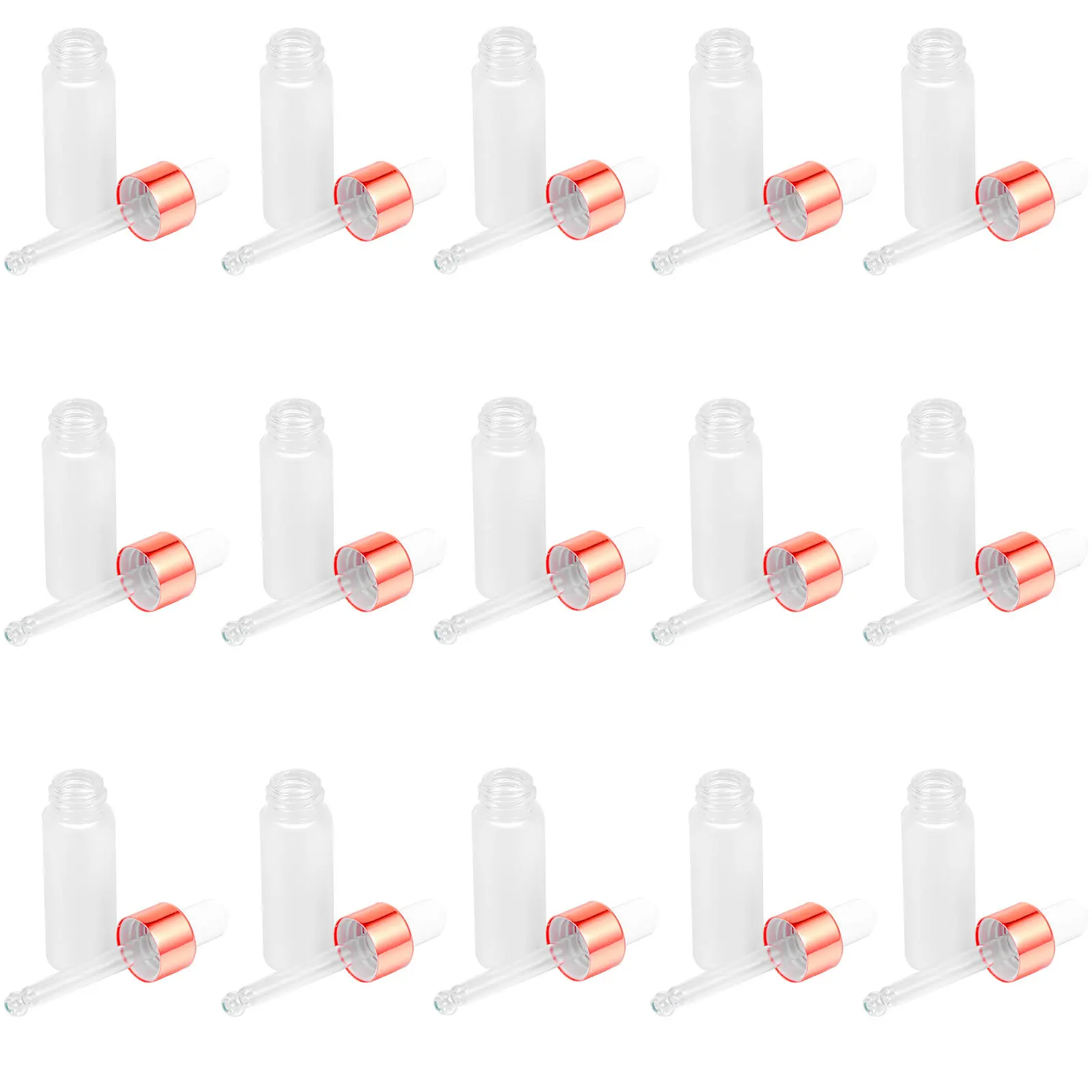 

15 Pcs Travel Bottles Essential Oil Glass Refillable Empty Perfume Sample Vials Subpackaging