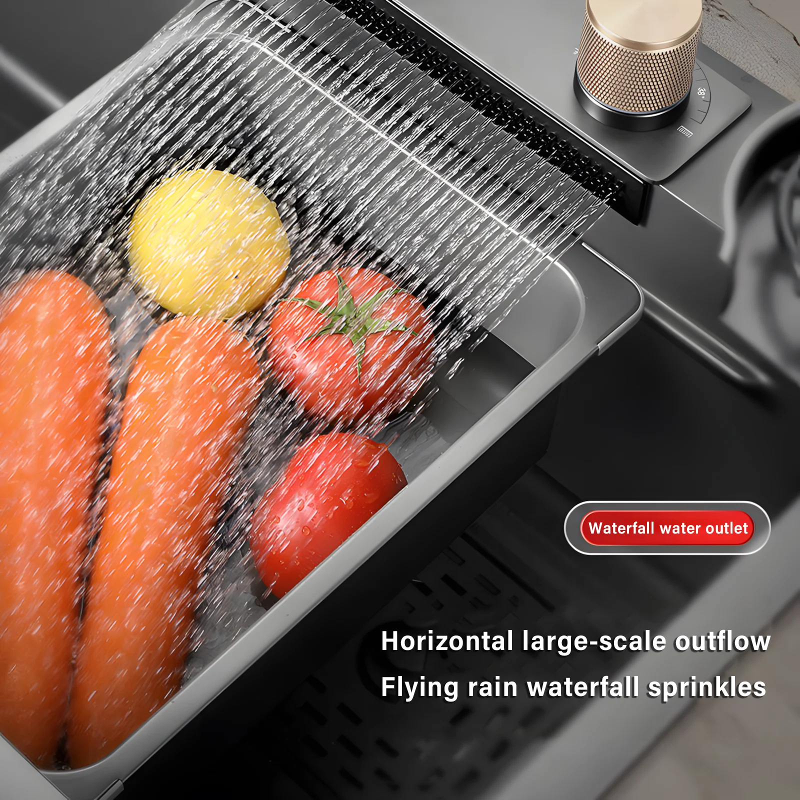 Creative Smart Kitchen Sinks for Apartments Modern Metal Multi-functional Sinks Luxury Household Kitchen Sinks for Rental Houses