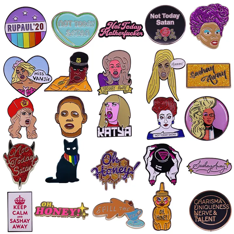 RuPaul's Drag Race Enamel Pin Drag Queen Lapel Pins for Backpacks Cool Fashion Badges Accessories for Jewelry Jewelry Brooches