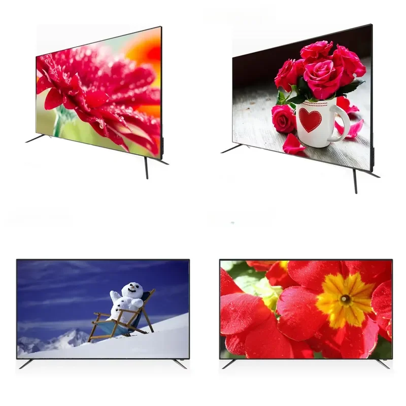 65 Inch Smart Curved TV 4K Android LED Television 110-240V Global Version with HDMI VGA USB for Retro Gaming and Family