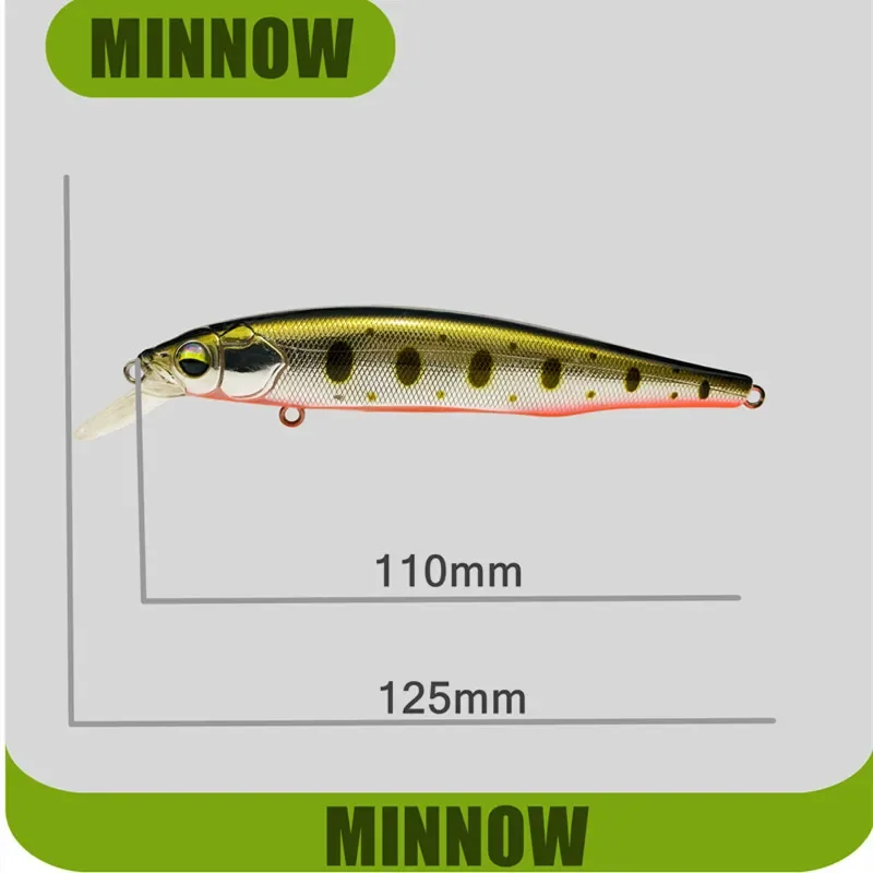 جرينسبيدر جديد تعليق الصيد إغراء أسماك المتذبذب الطعم الاصطناعي الطعم الثابت تعليق 110 مللي متر 18.5 جرام 2 السنانير #3