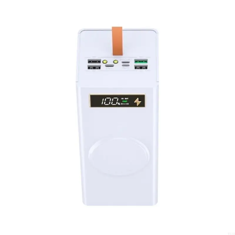 

DIY 40x18650 Коробка для хранения энергии, DIY Блок питания со светодиодной подсветкой Чехол Поддержка PD зарядки/Беспроводная