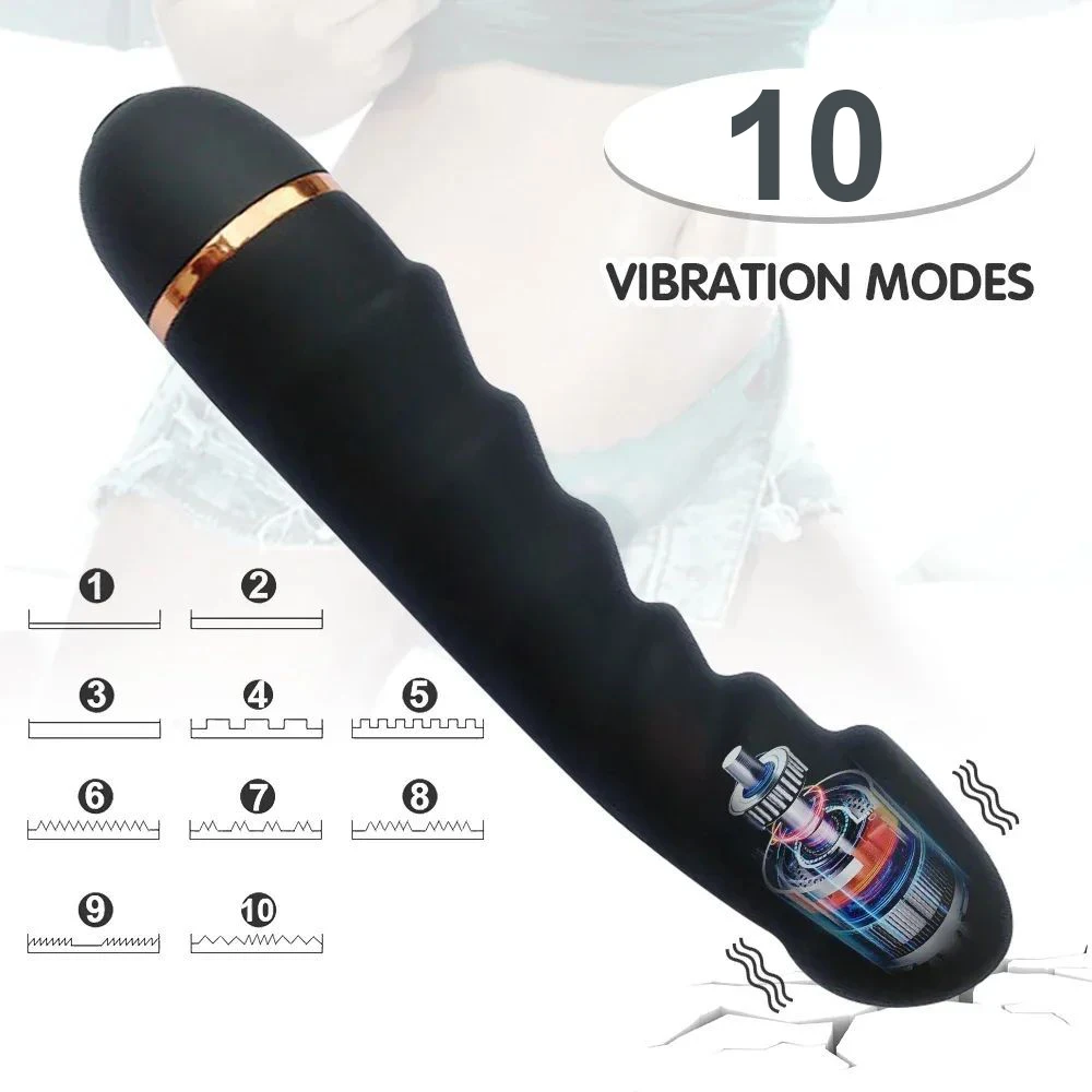 10 Modes Vibrator Soft Silicone Dildo for Women Orgasm Strong Motor G Spot Massage Female Masturbator Clit Pussy Adult Sextoys