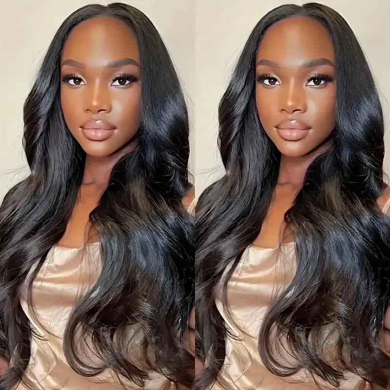 5x5 Glueless Body Wave 150% Natural Black 13x6 Lace Frontal Pre-Plucked Front Water Wave 22 Inches For Women Human Hair Wig