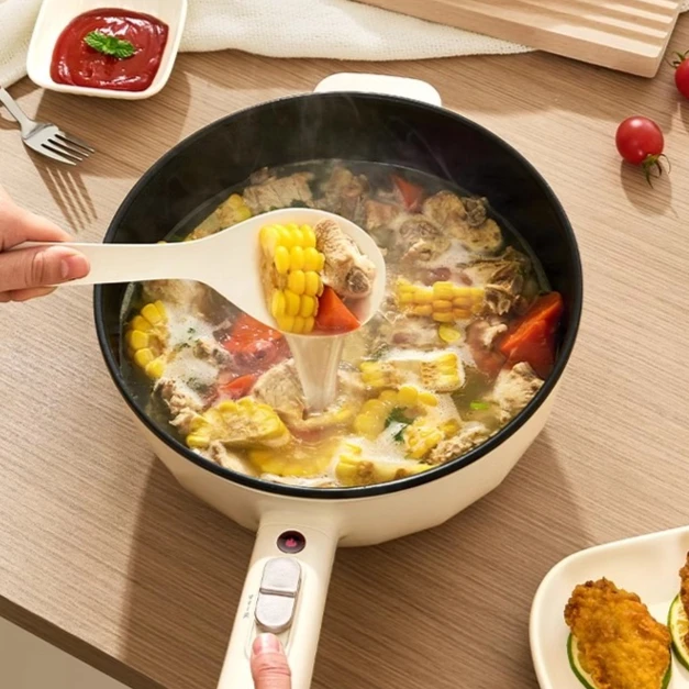 Electric frying pan for household use, multifunctional cooking frying and stir frying integrated non stick pan, electric hot pot