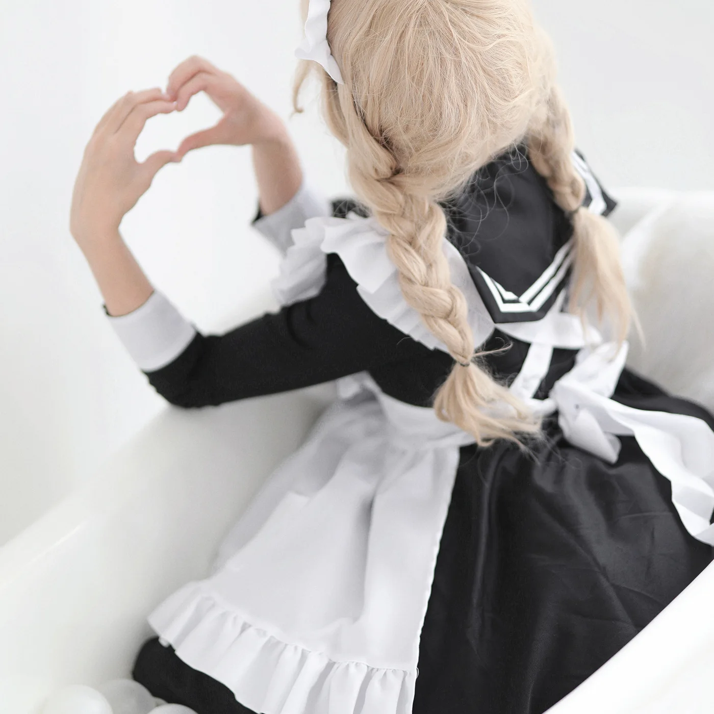 Japanese sailor uniform super cute maid dress women's big brother COSPALY performance dress long sleeve maid dress woman