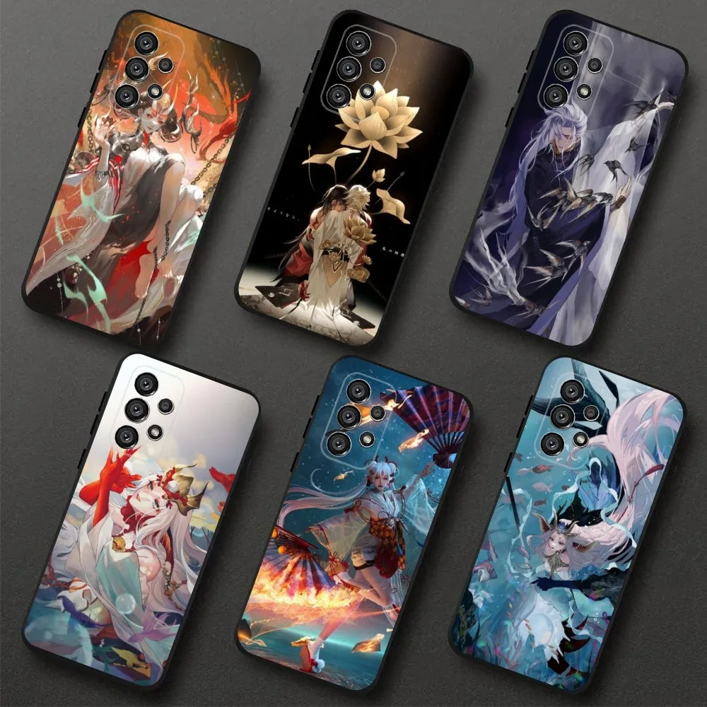 Game O-Onmyoji   Phone Case For Samsung Galaxy A20,A21s,A22,A31,A32,A52,A53,A72,73,A80,A91 Soft Black Cover