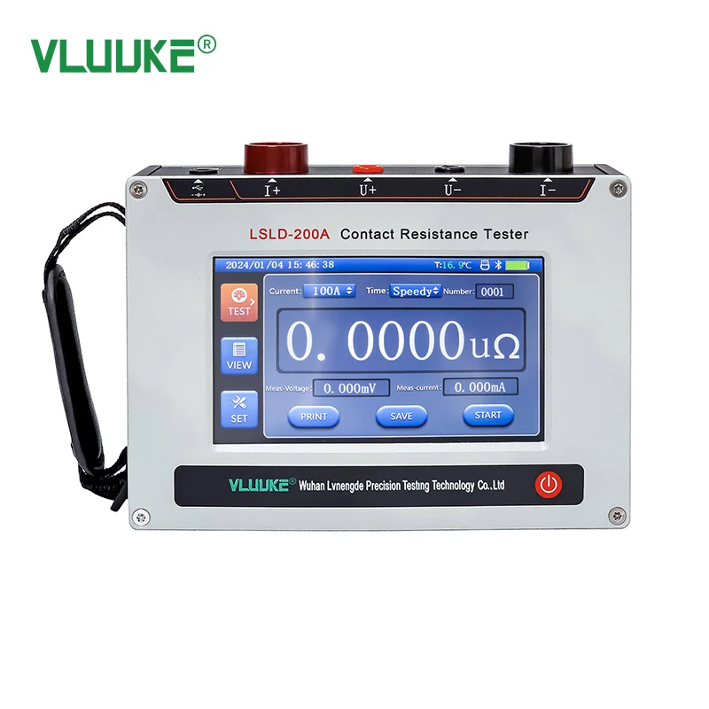 VLUUKE LSLD-200A 220V Handheld Circuit Contact Resistance Tester Loop Resistance Tester