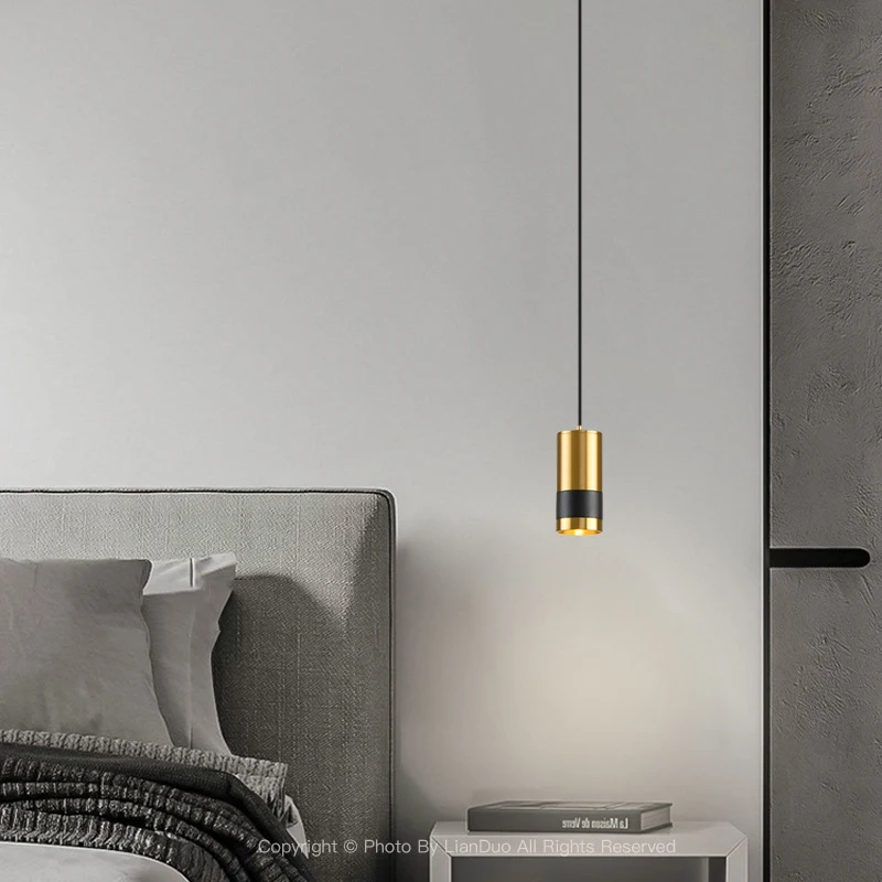 Lampe LED Suspendue Cylindrique au Design Nordique Moderne, Luminaire Décoratif d'Nik, Idéal pour un Loft, une Cuisine, une Chambre à Coucher, un Bar ou des Escaliers